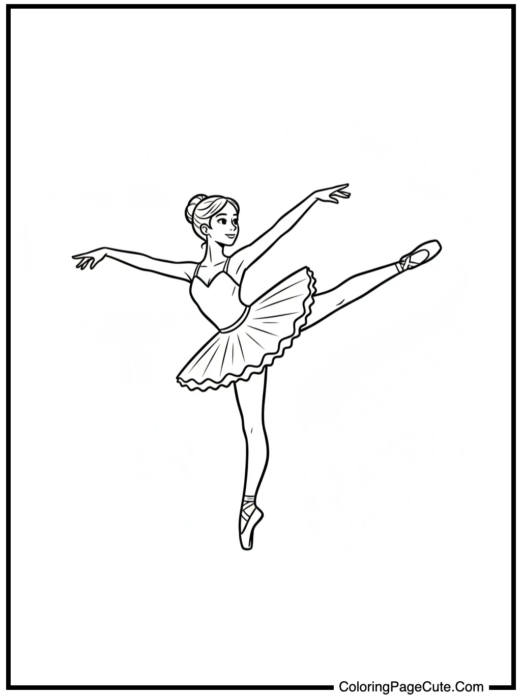 ballet dancer holds a pose
