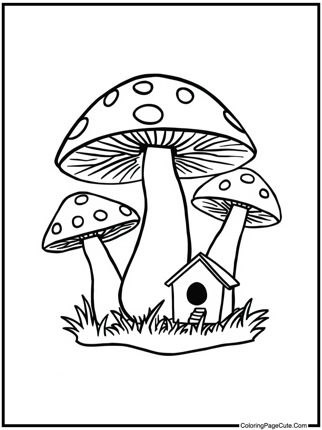 with a tiny birdhouse