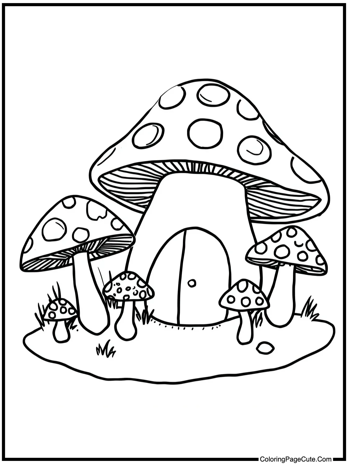 near a mushroom house