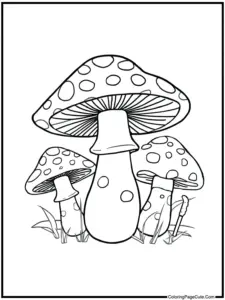 coloring pages of mushrooms