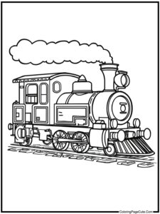 coloring pages of trains