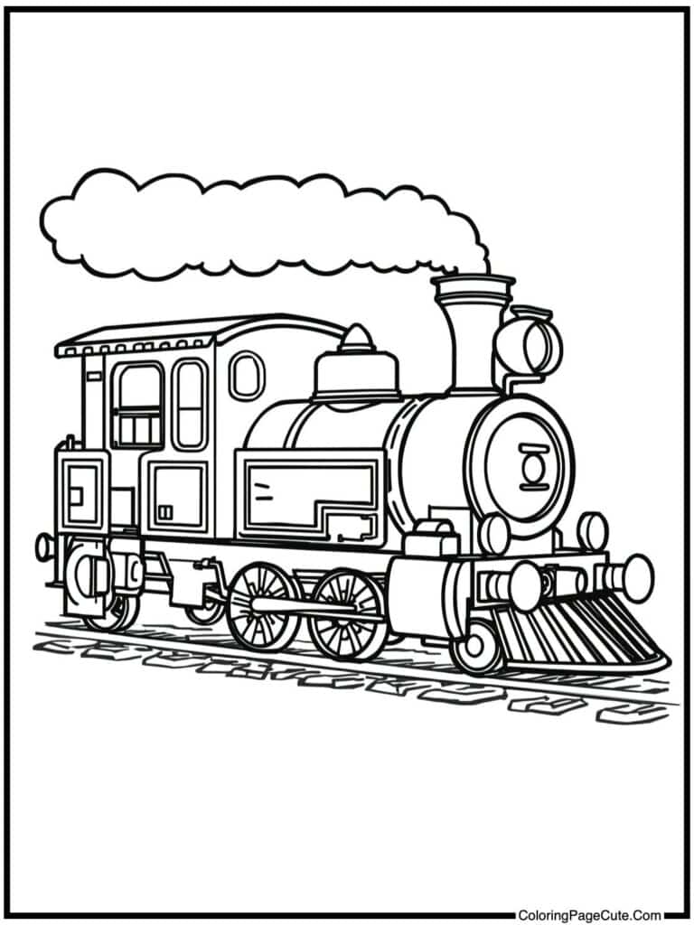 coloring pages of trains