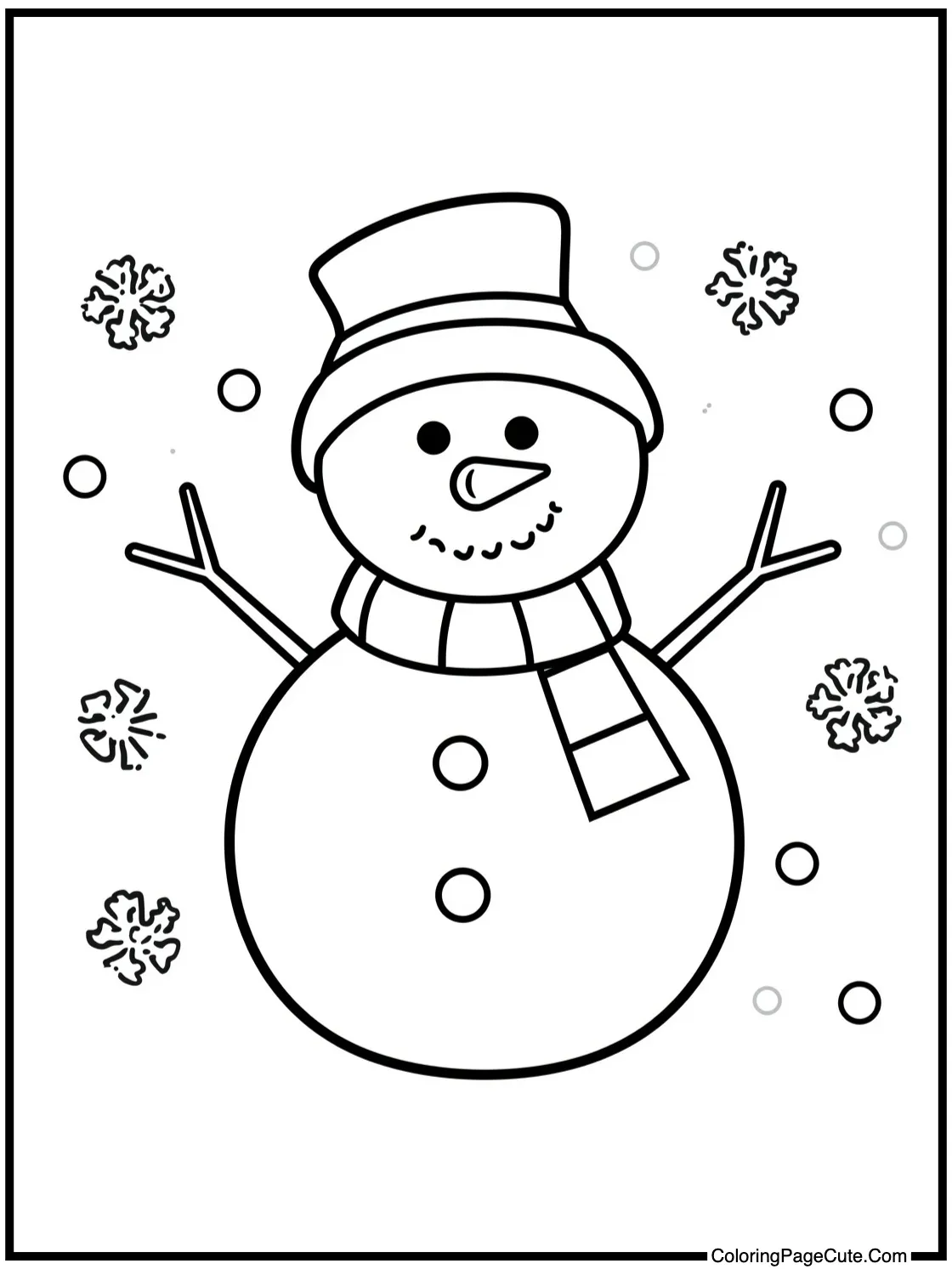 cheerful snowman