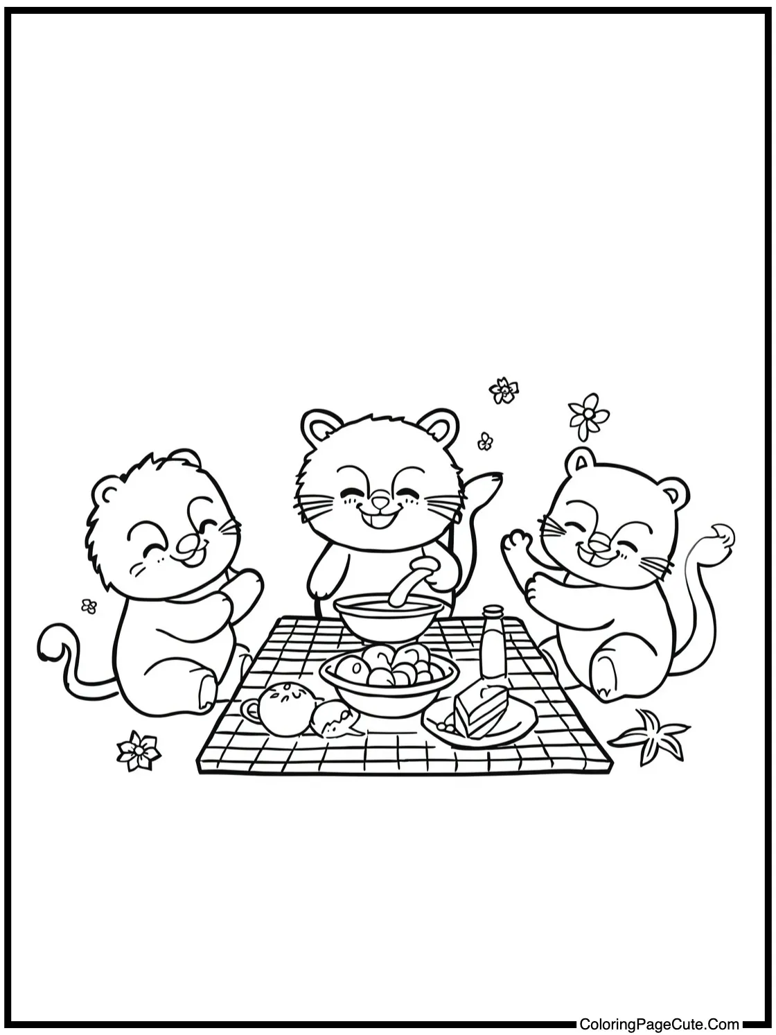 having a joyful picnic