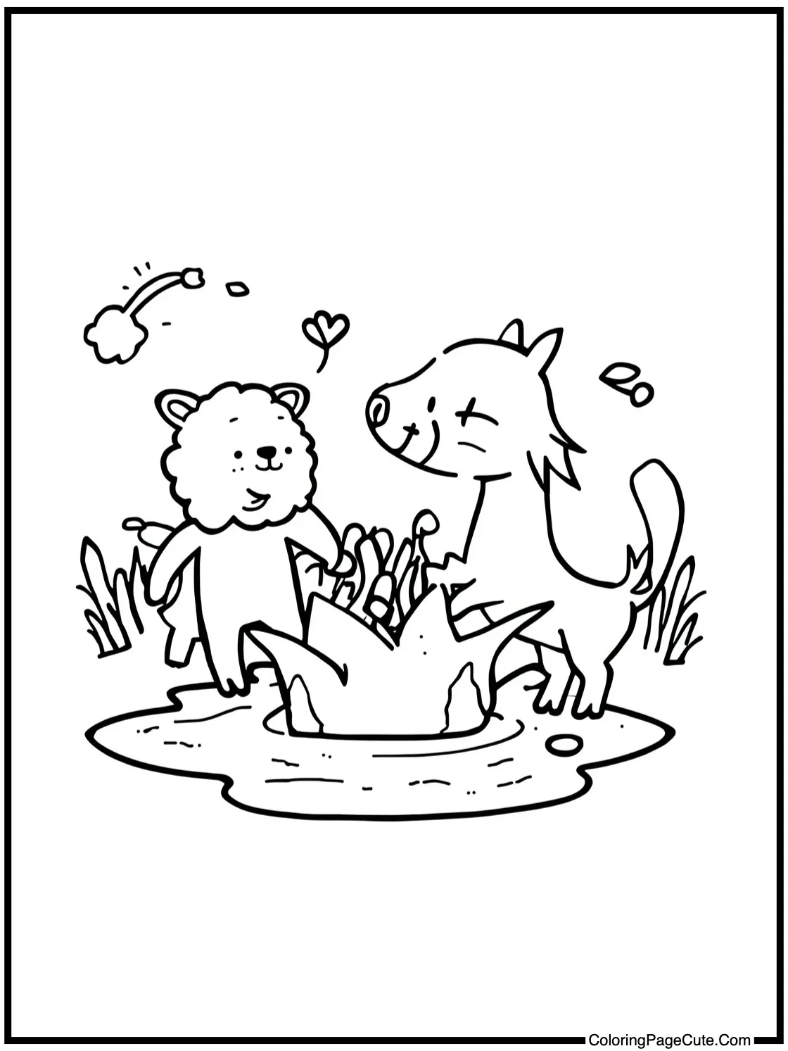 splashing in cool puddles