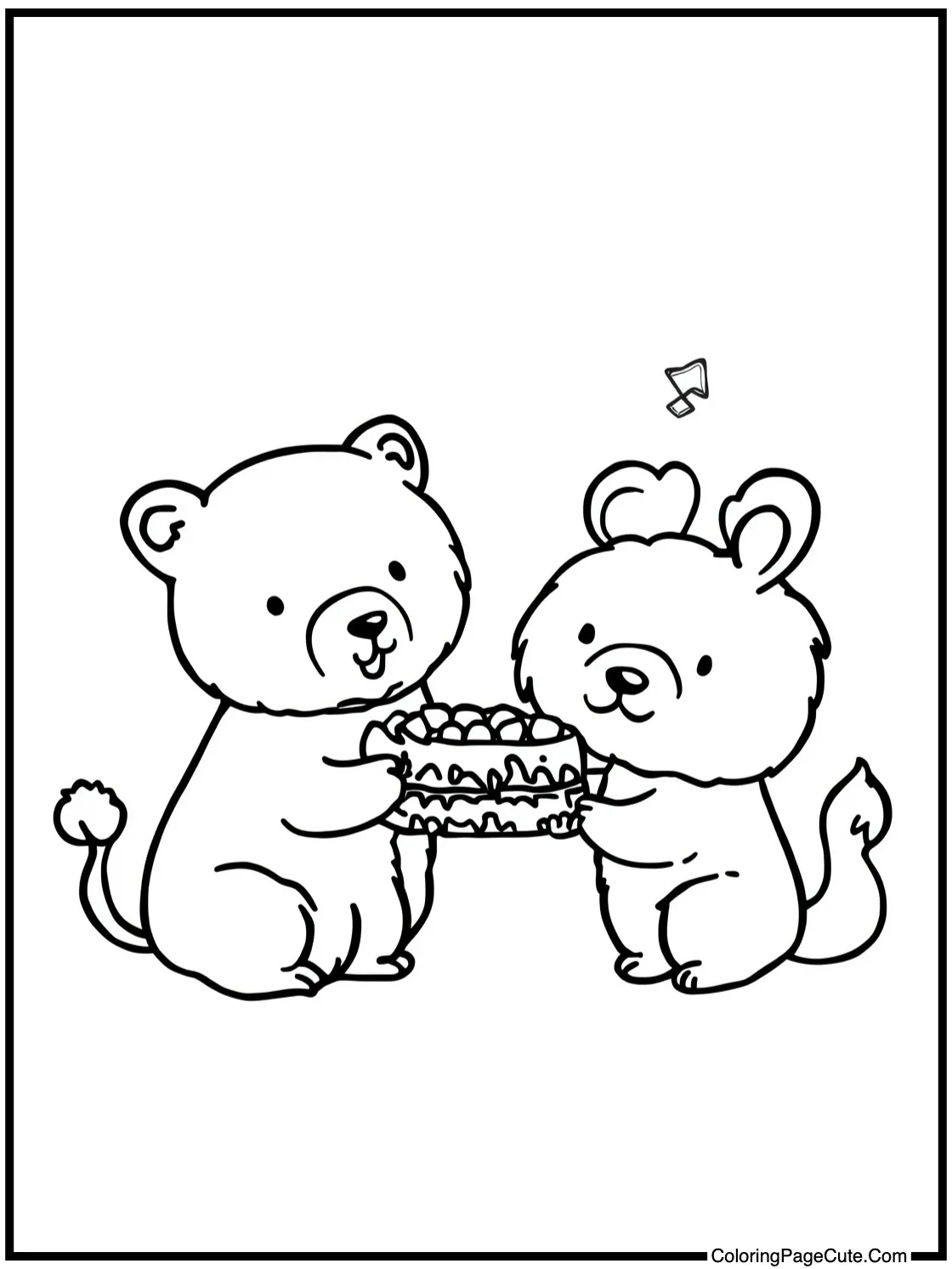 sharing a sweet treat