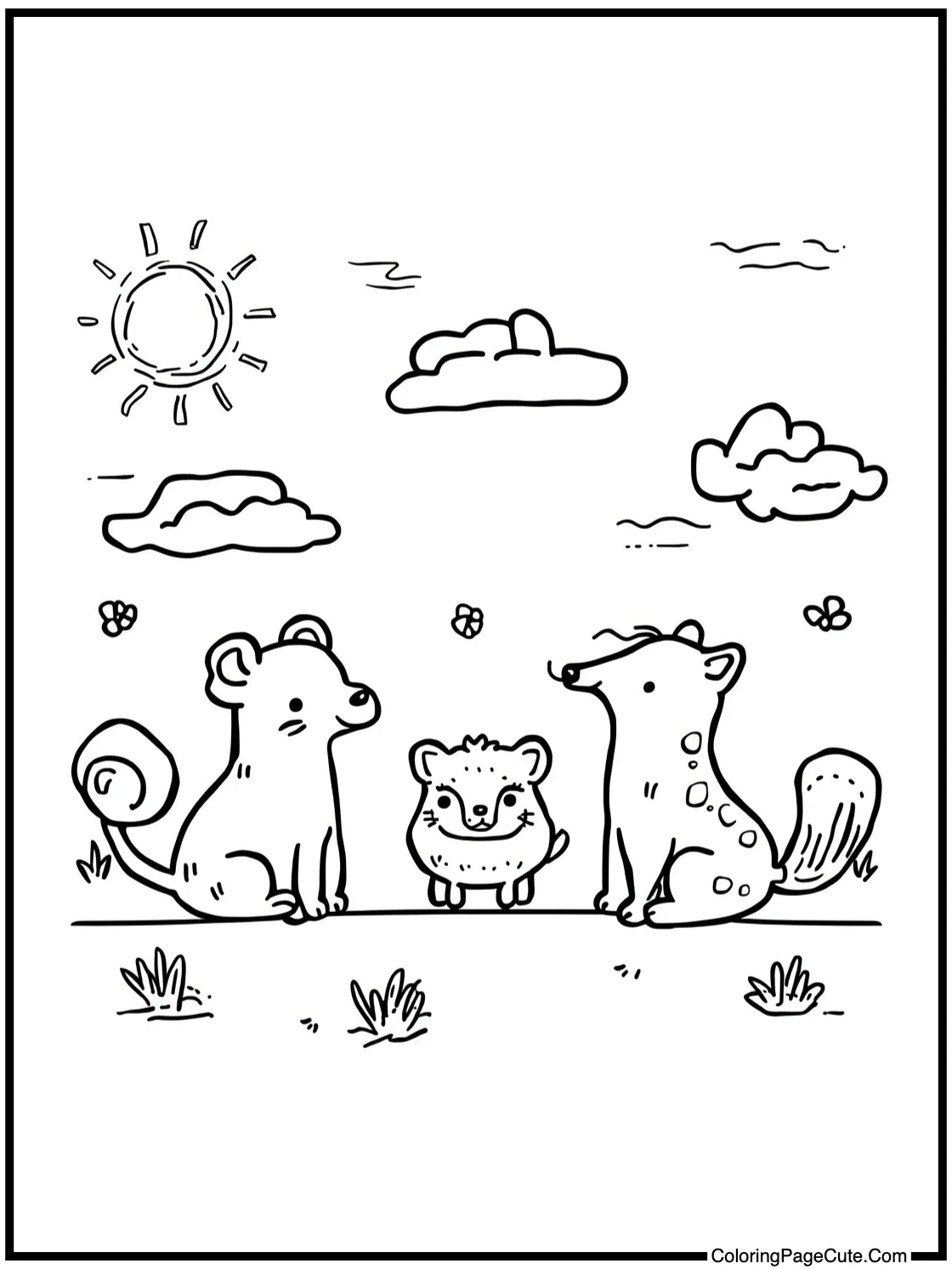 enjoying warm sunshine