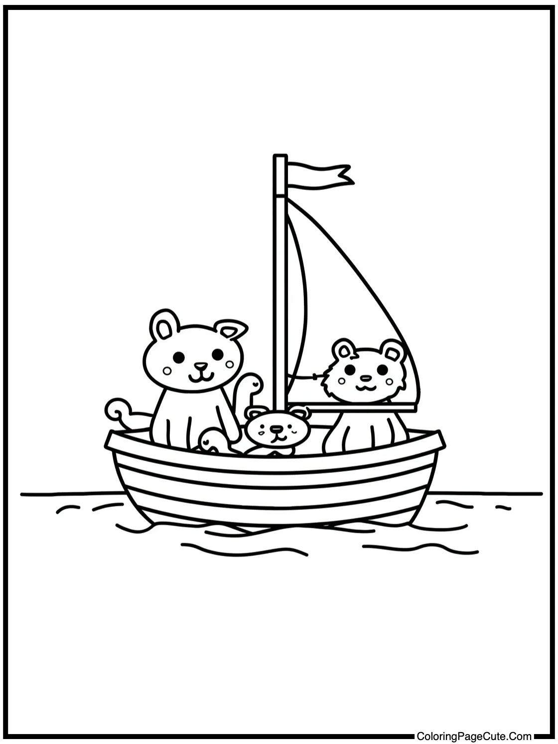 sailing a little boat