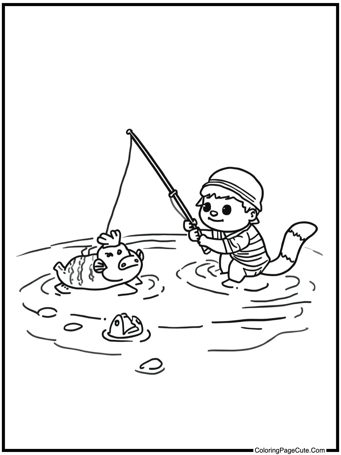 fishing calmly