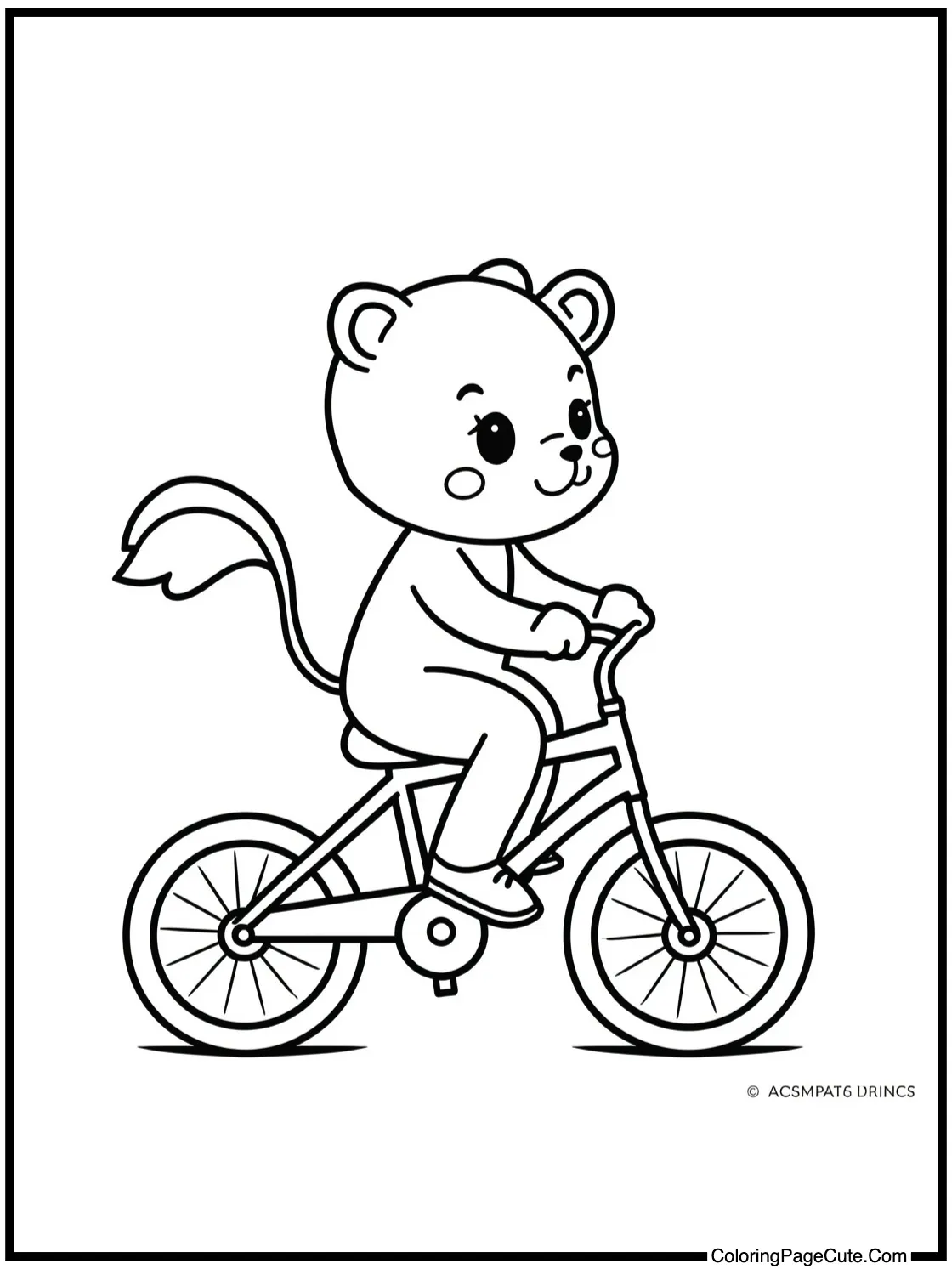 riding a small bicycle