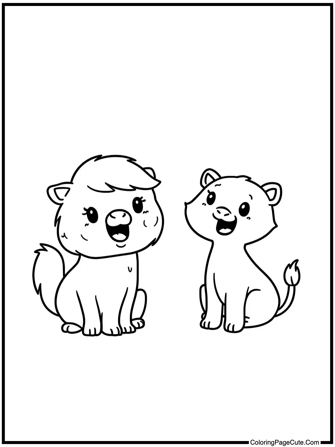 chattering excitedly