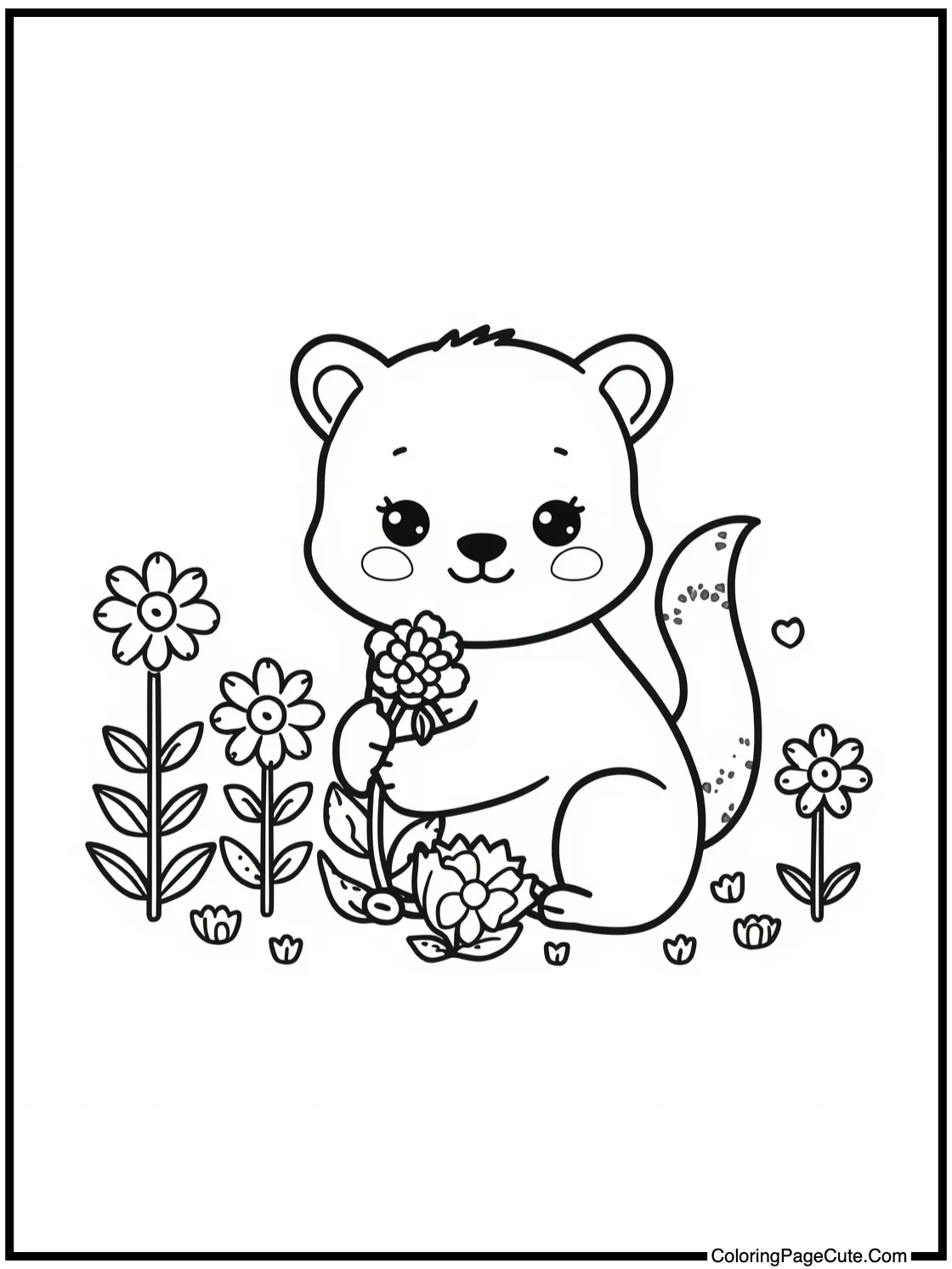 collecting pretty flowers