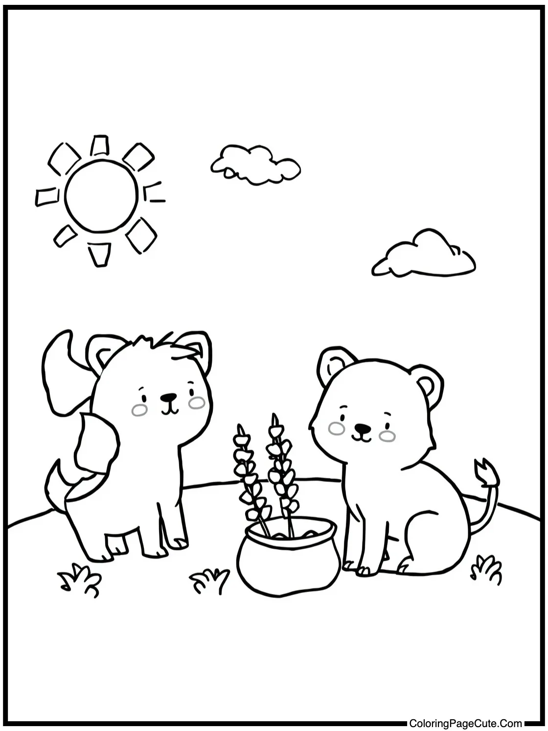 enjoying a sunny day