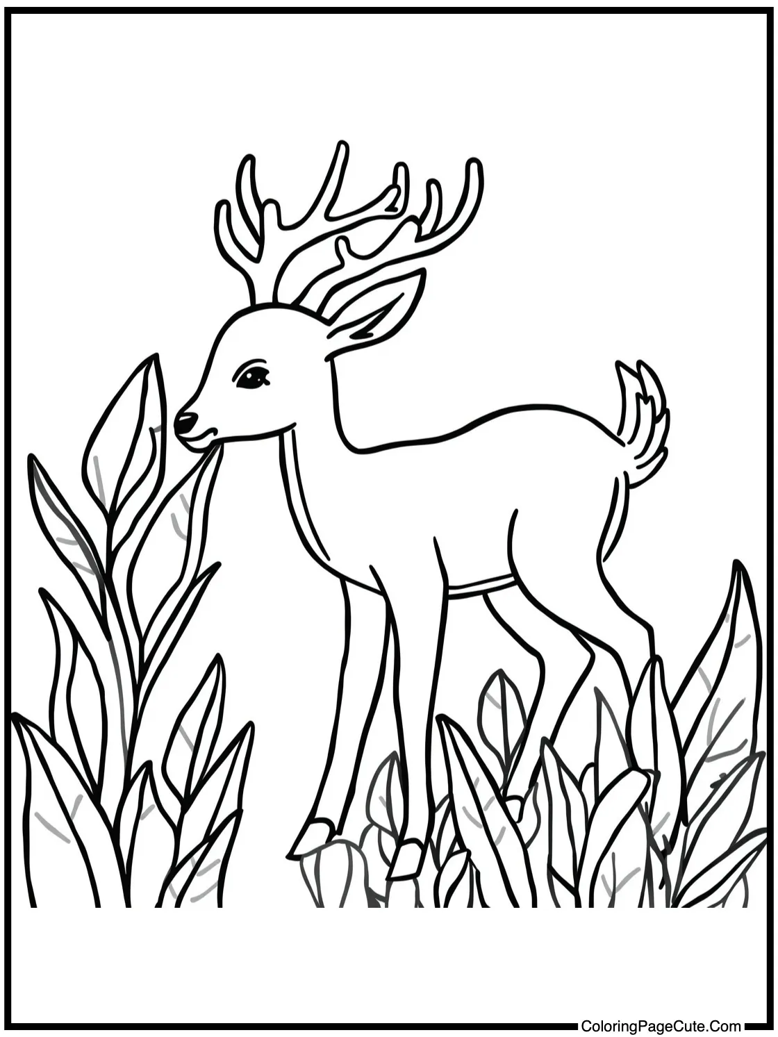 nibbling green leaves