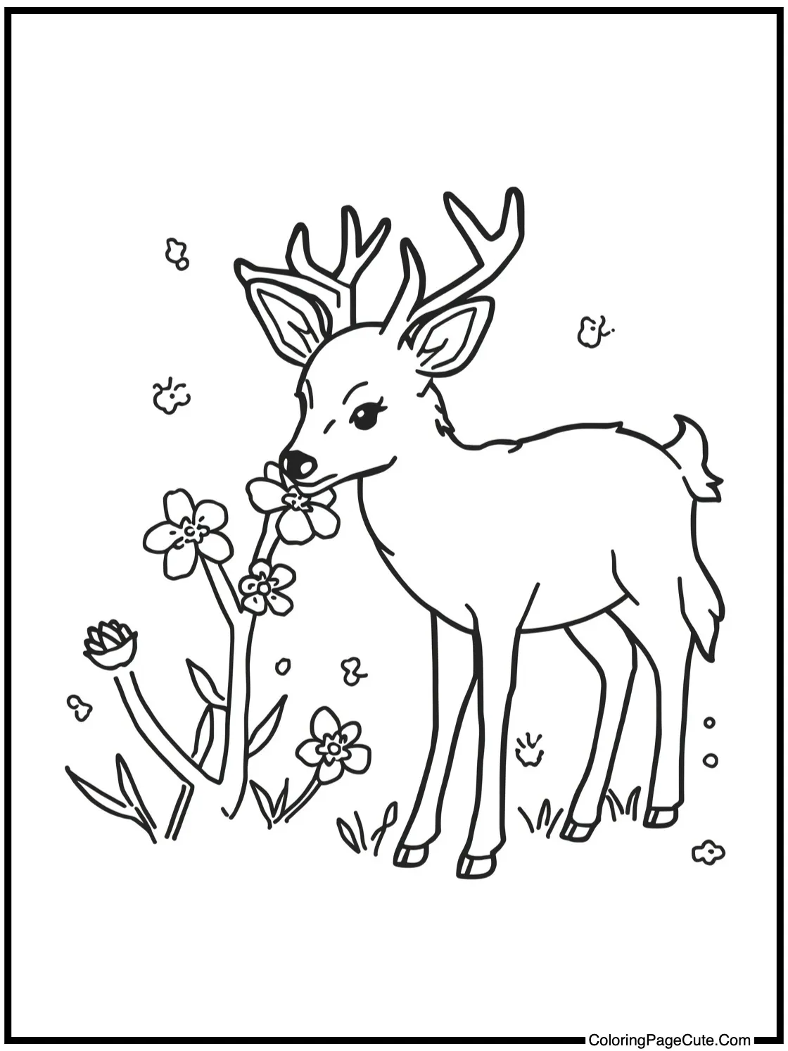 sniffing fragrant blossoms