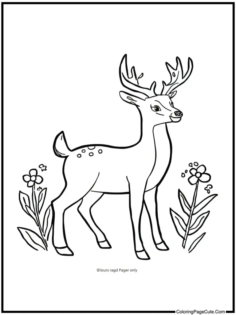 deer coloring page