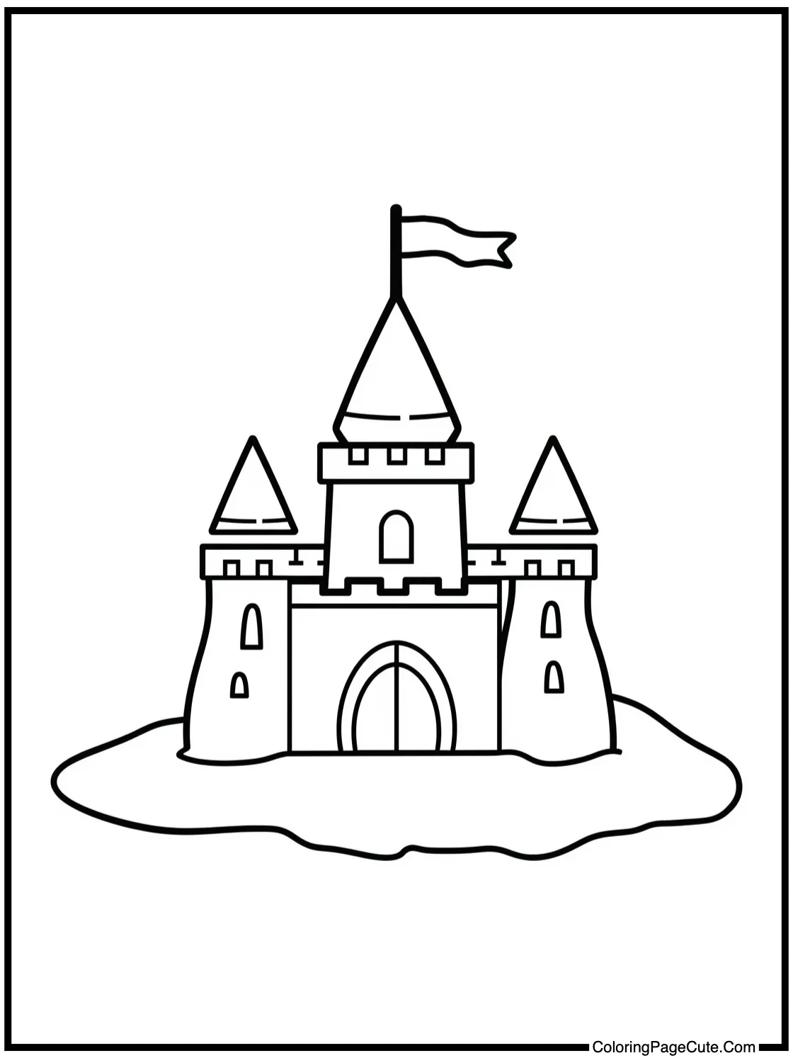 building a sandcastle