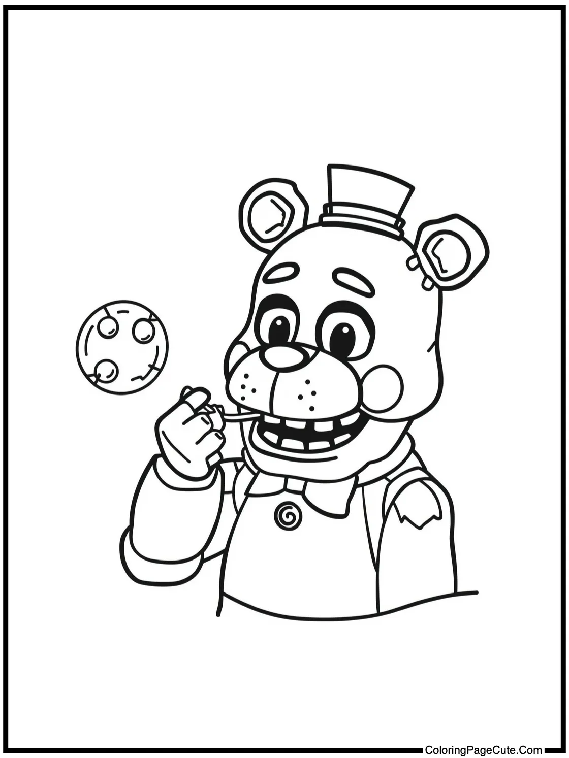 blowing bubbles gently