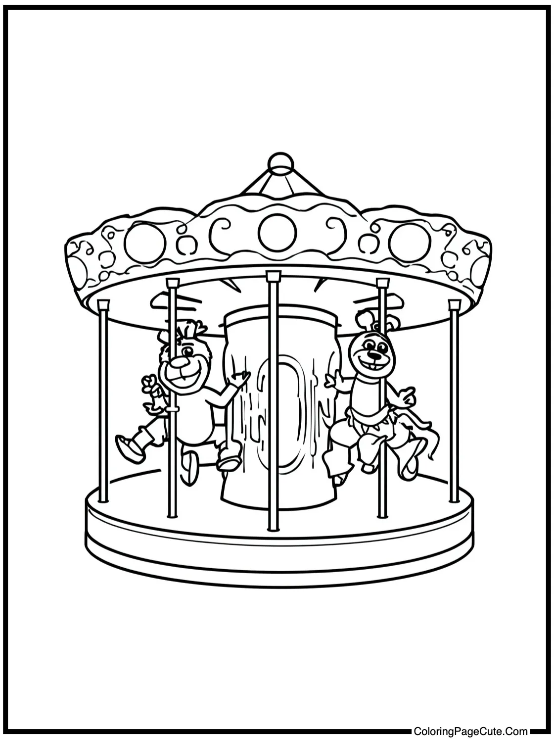 spinning on merry-go-round