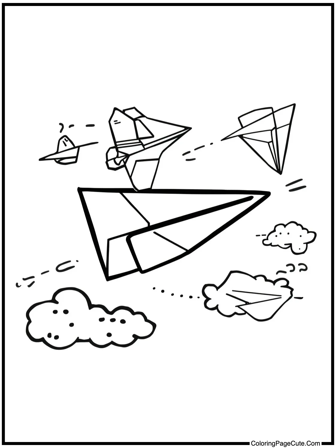 flying paper airplanes