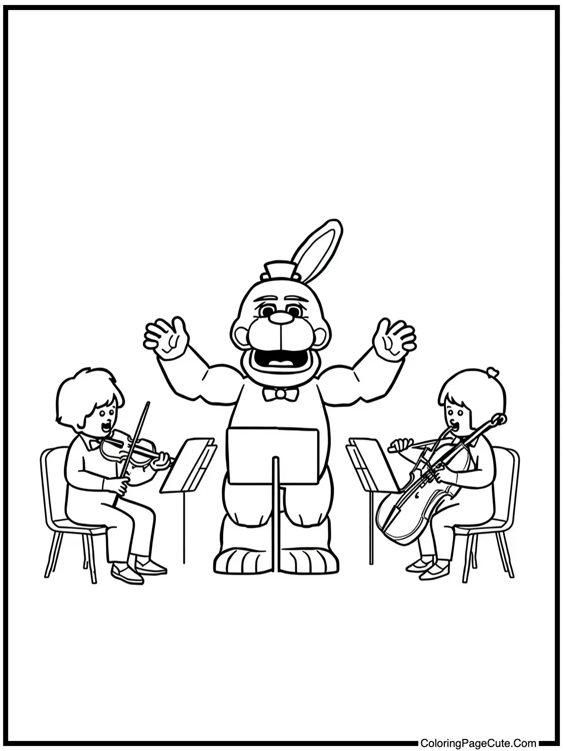 conducting an orchestra