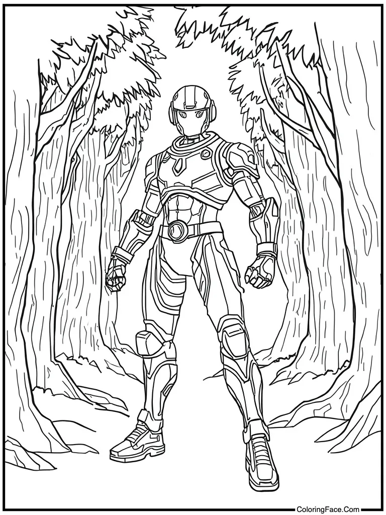 Omega robot suit glowing