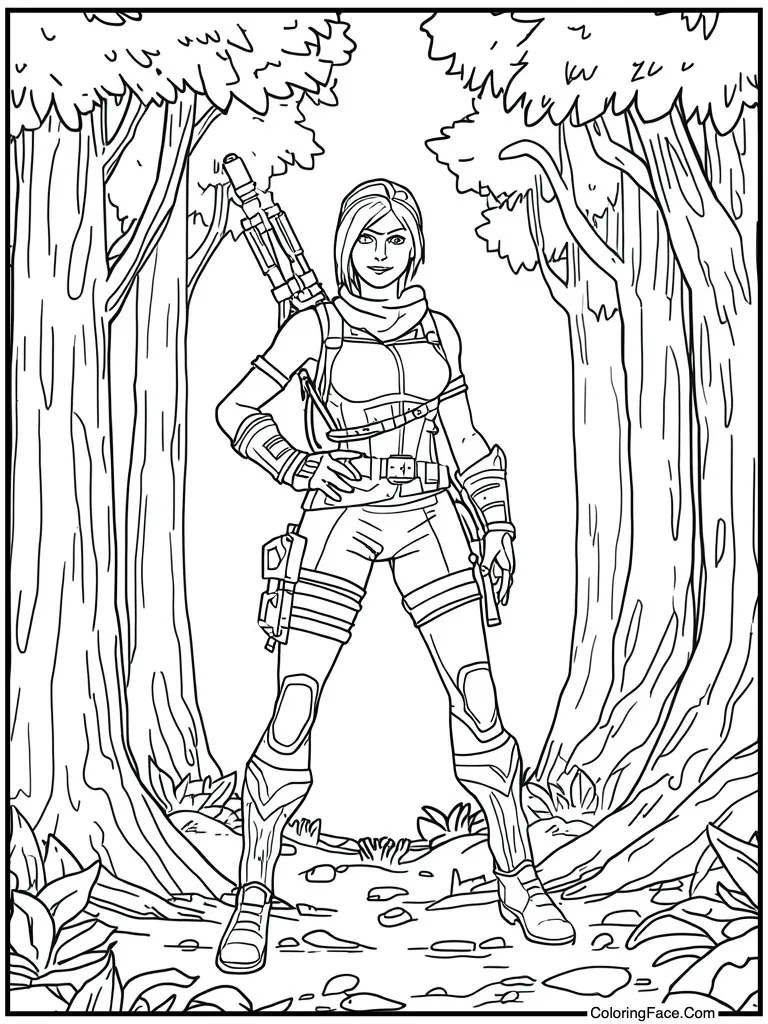 Valor warrior woman posing