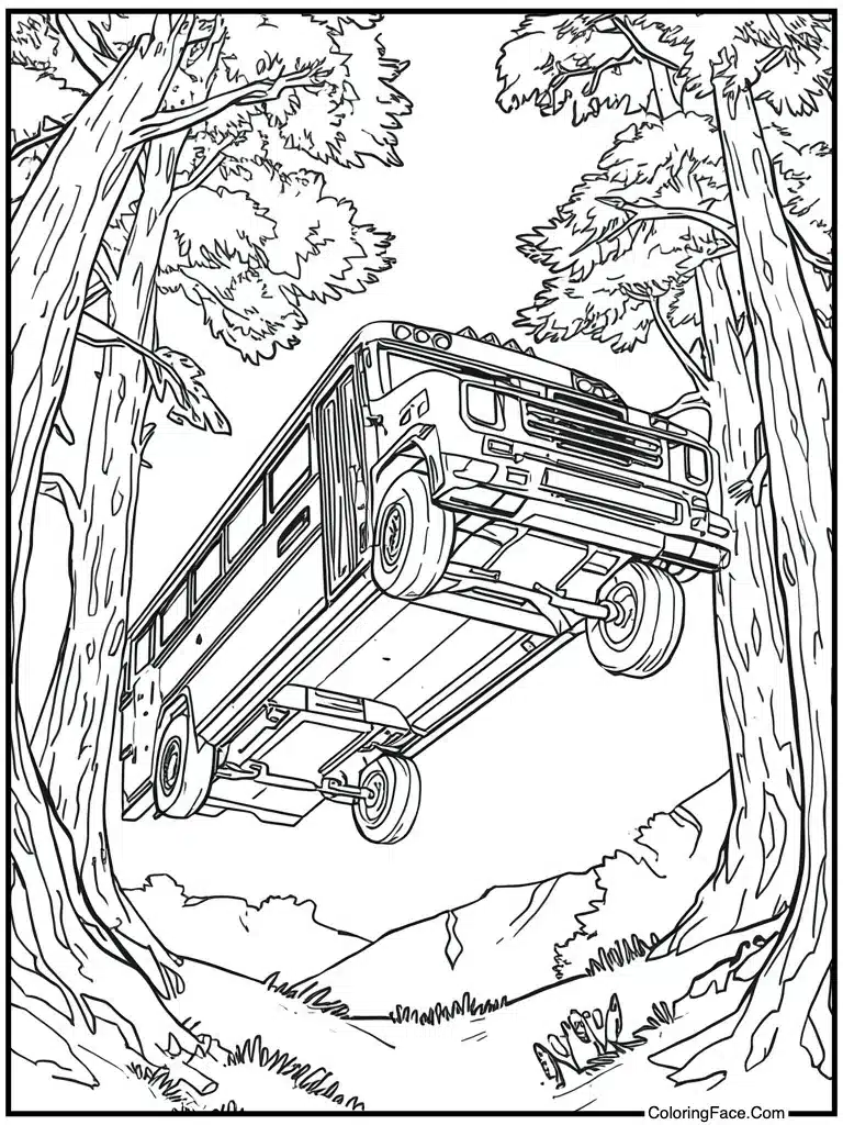 Battle bus flying high