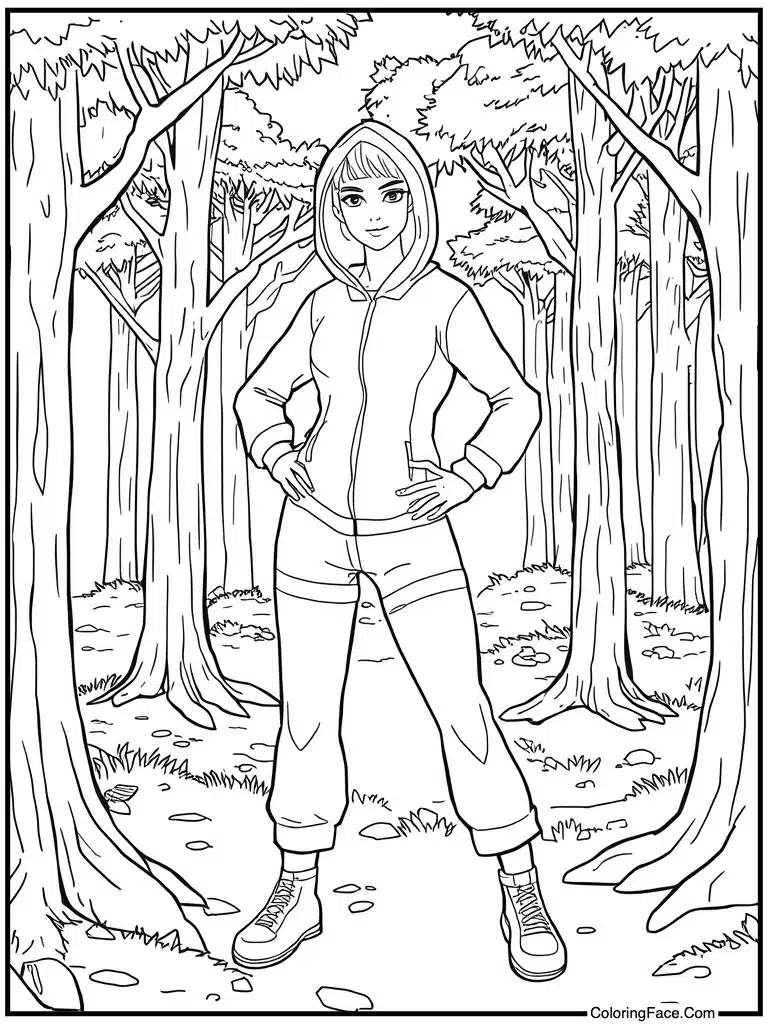 Onesie girl in pajamas