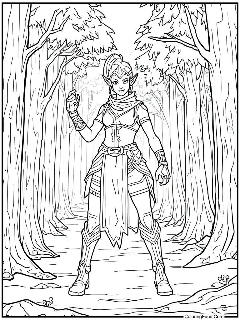 Ember fire elf glowing