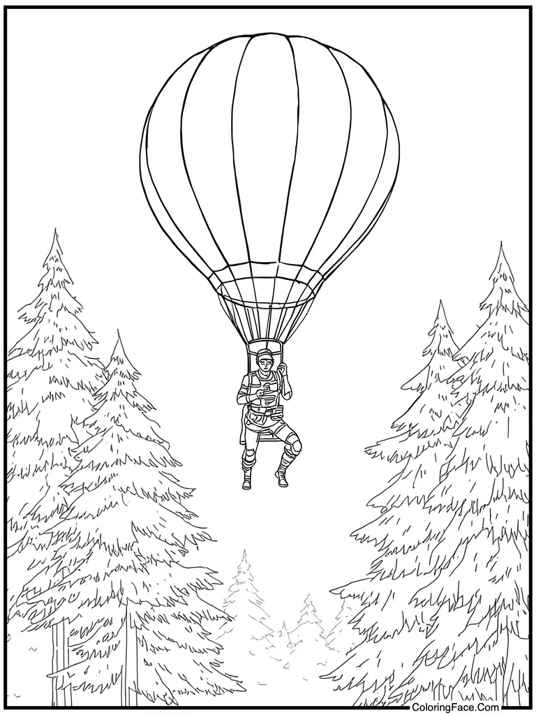 Supply drop balloon landing