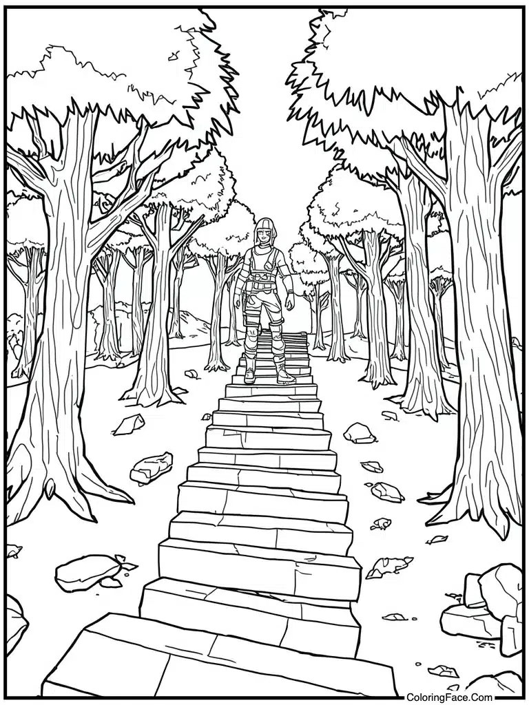 Brick stairs ramp up