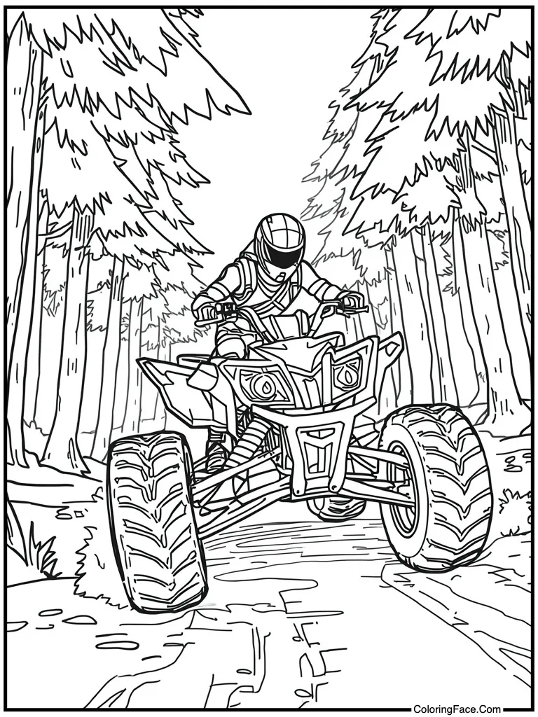 Quadcrasher vehicle driving fast