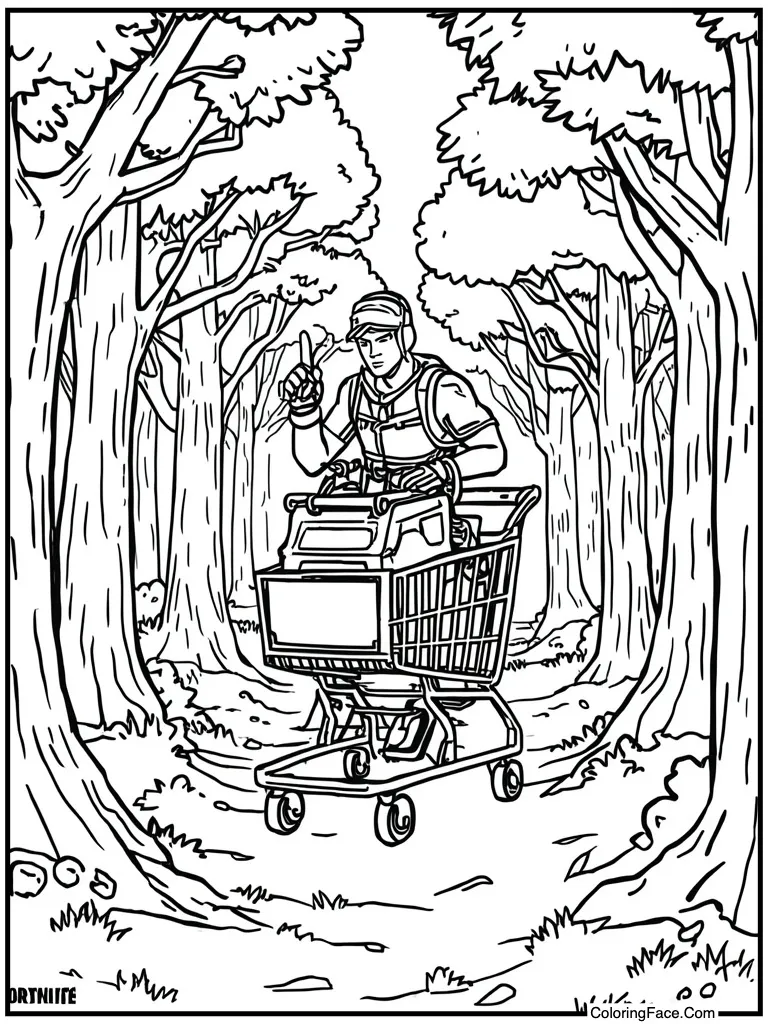 Shopping cart rolling down