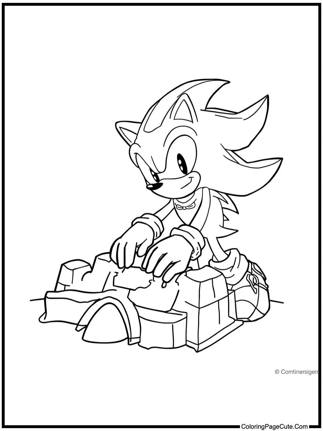 building a sandcastle