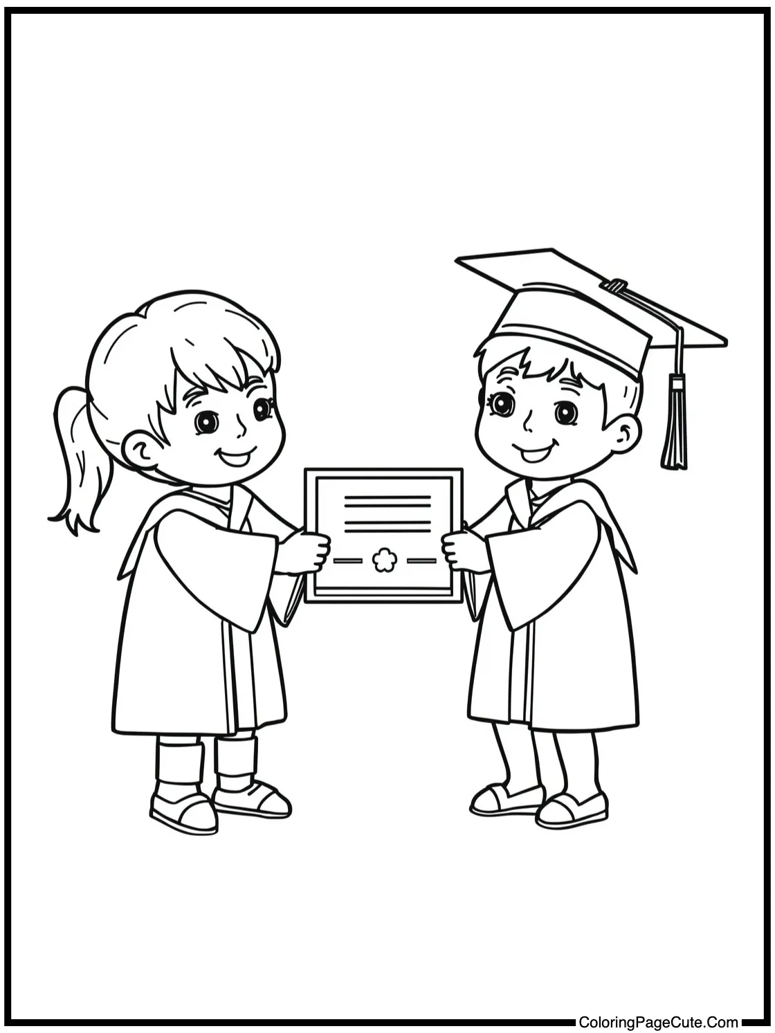 receiving a certificate.