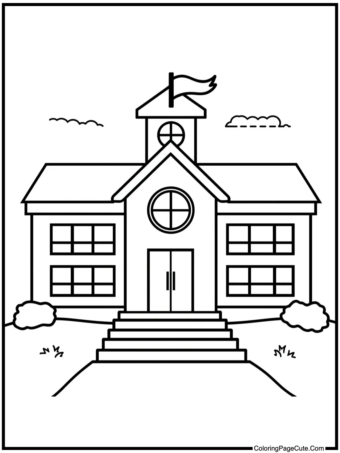 showing a school building.