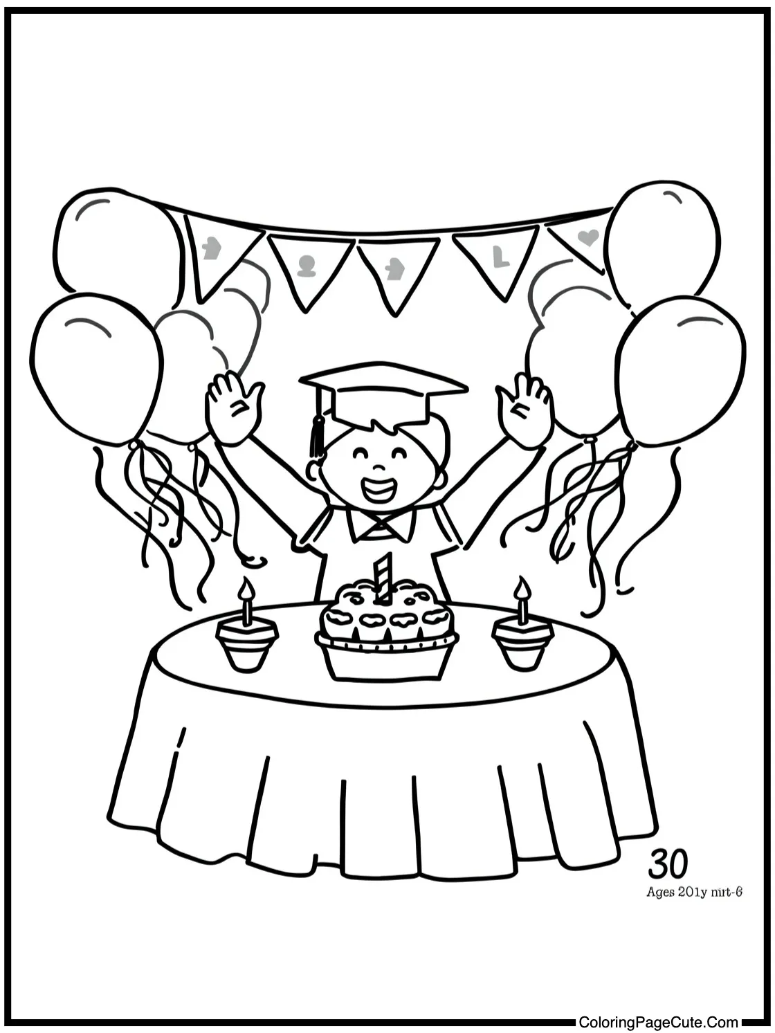 showing a graduation party.