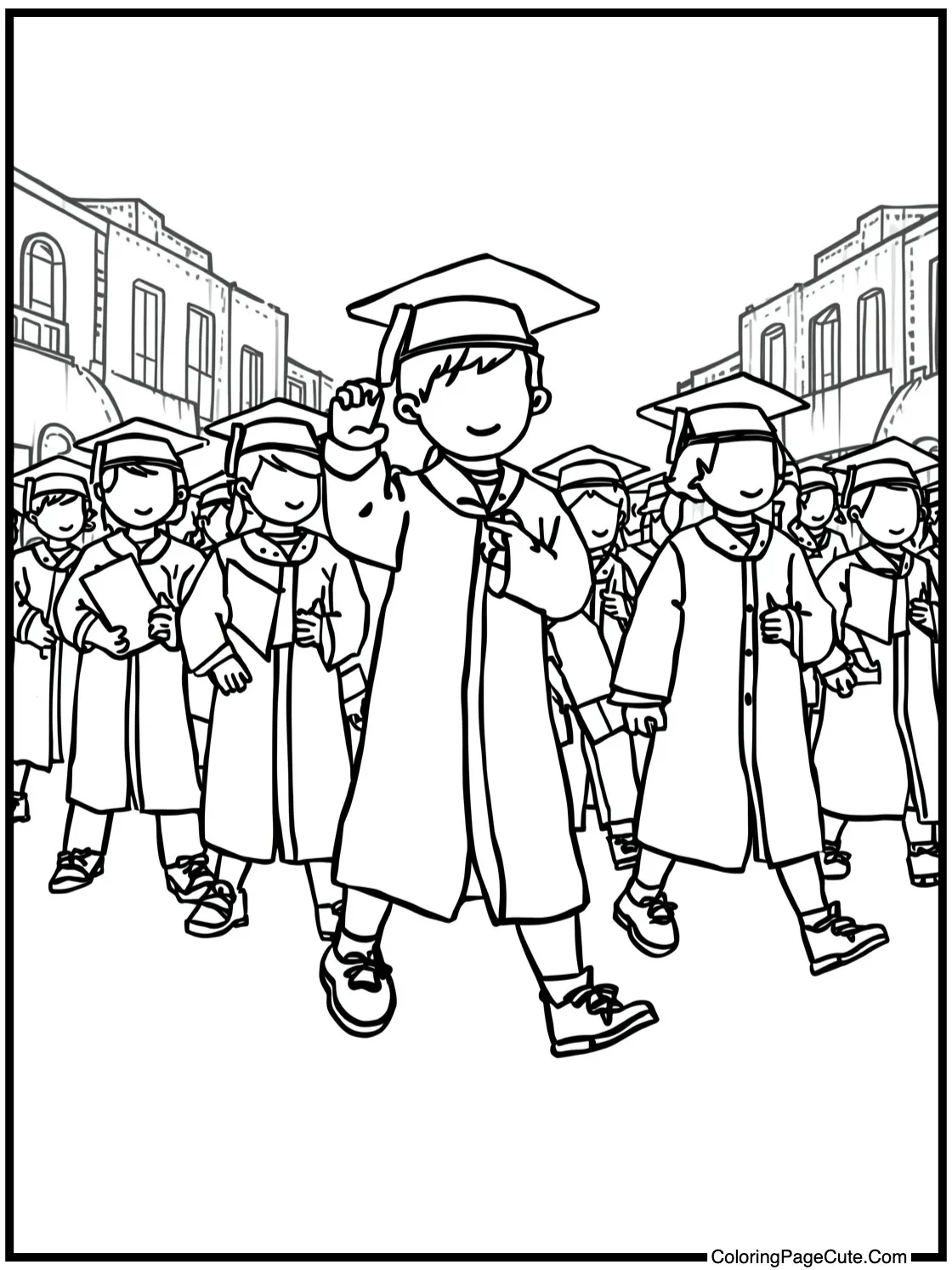 of a graduation parade.