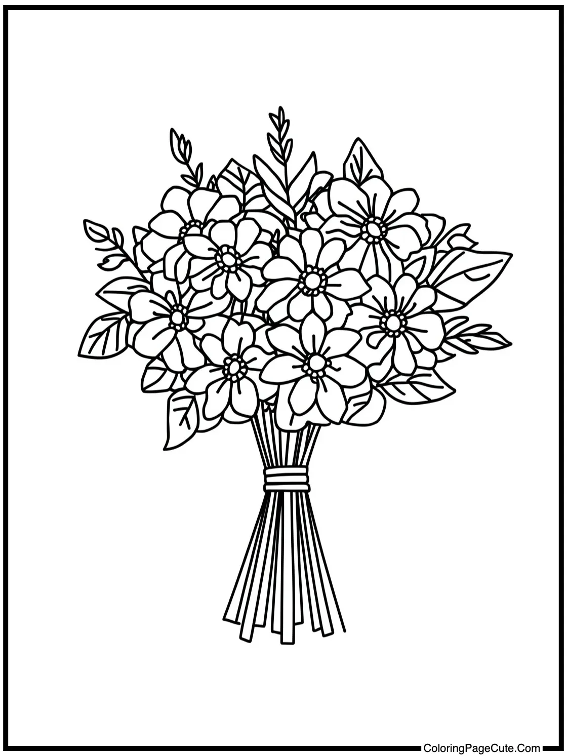 with a graduation bouquet.