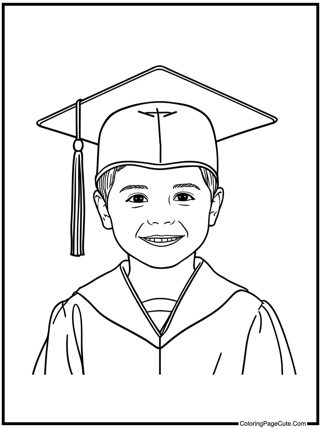 with a graduation photo.