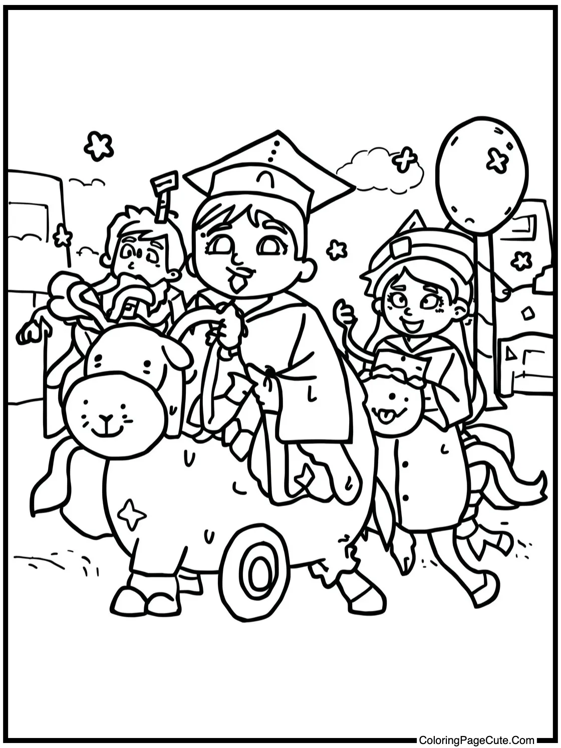 with a celebratory parade.