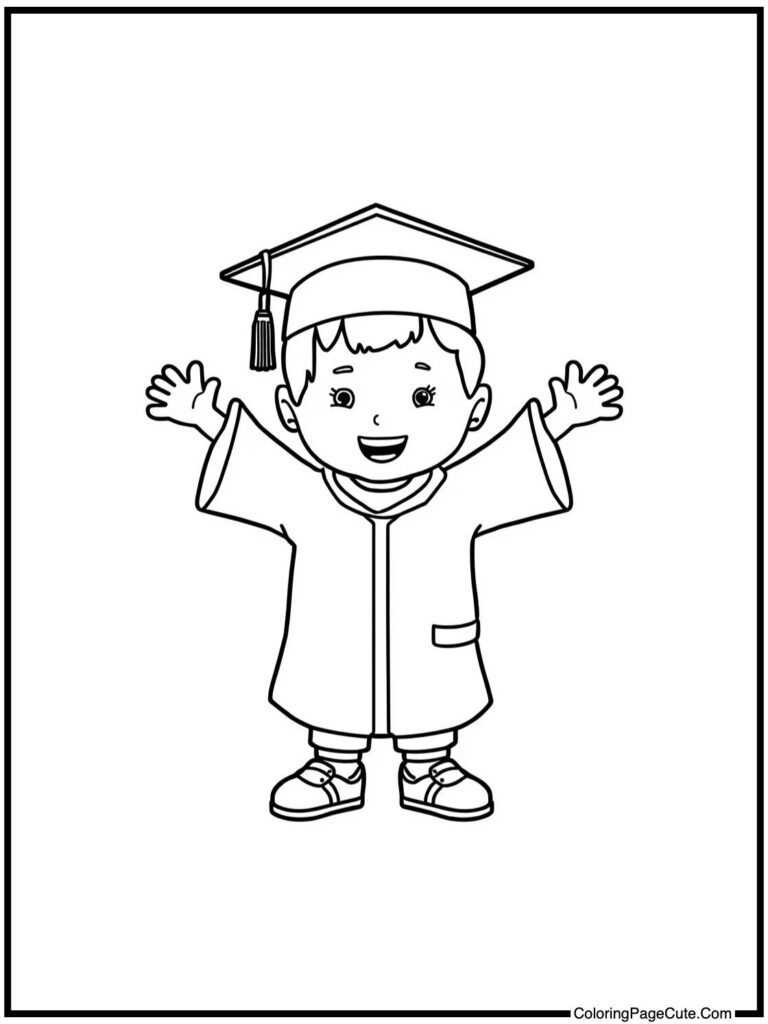 grad coloring pages