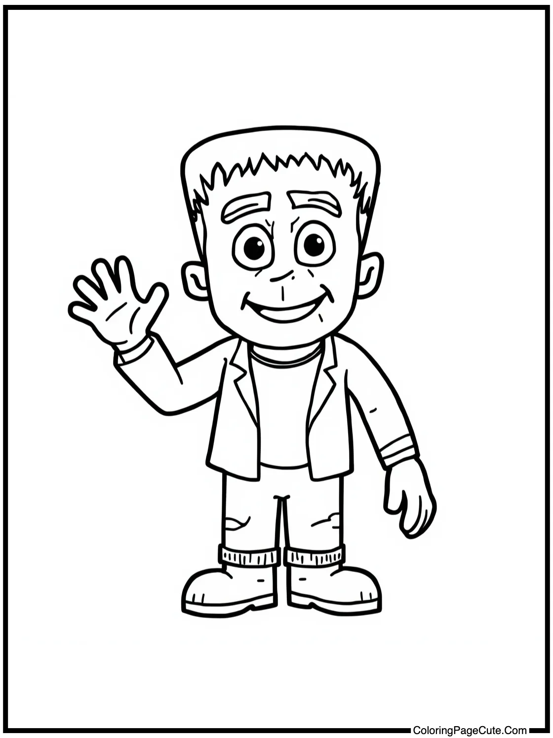 Frankenstein's monster waving