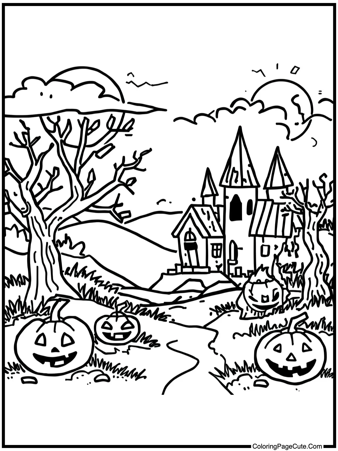 Jack-o'-lantern laughing