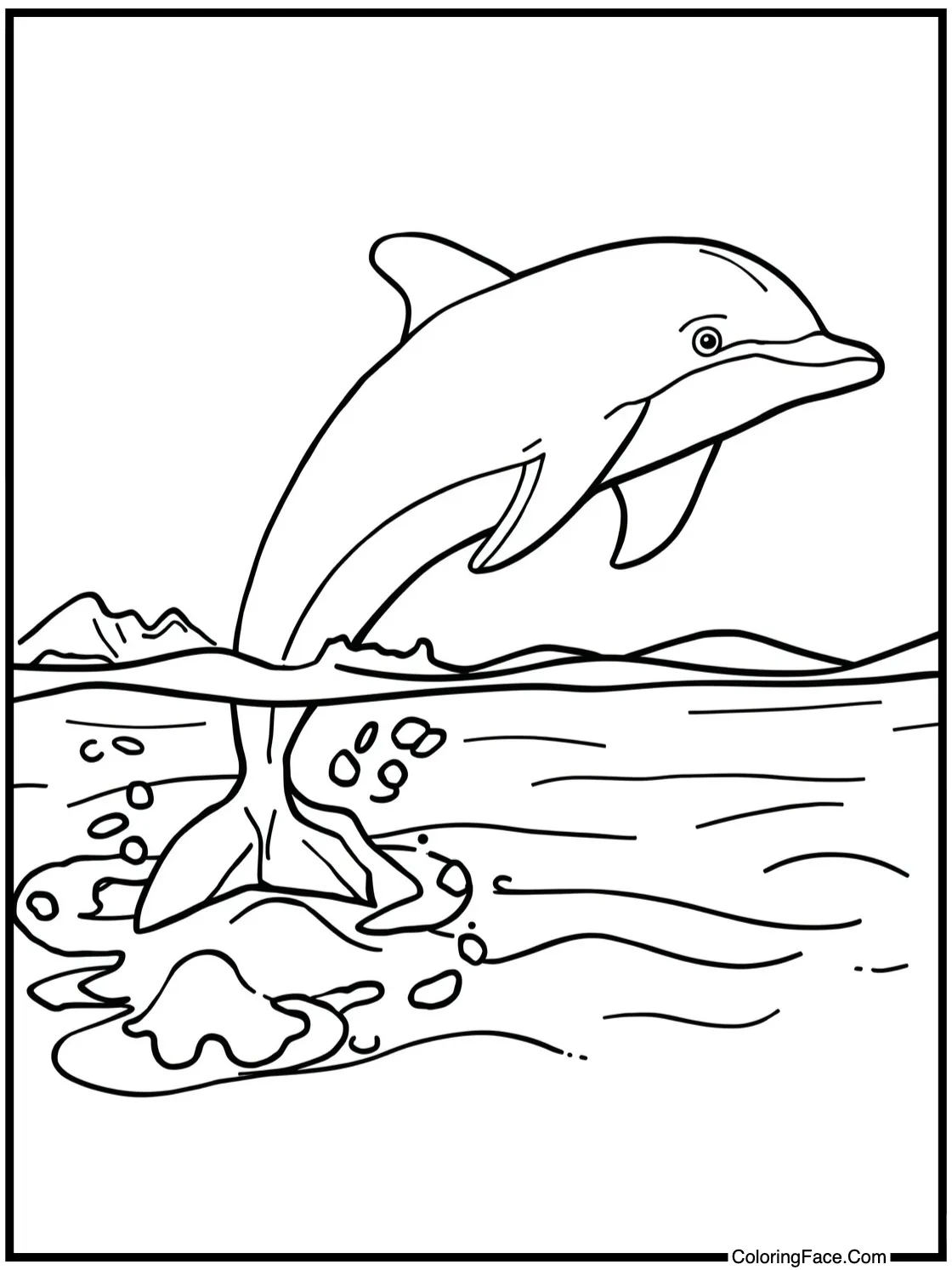 Dolphin jumping water