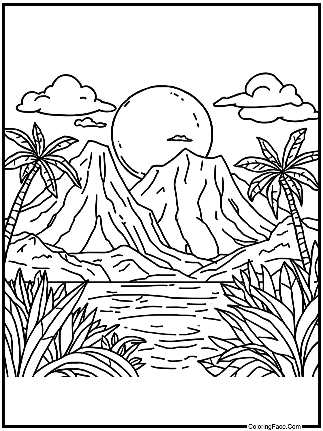 Lush green mountains