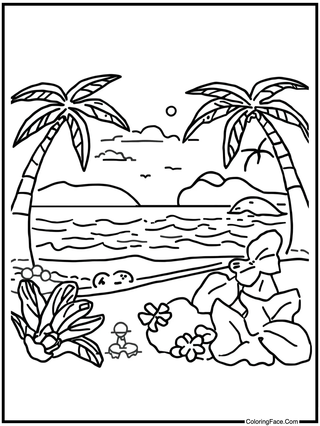 Sandy beach relaxation