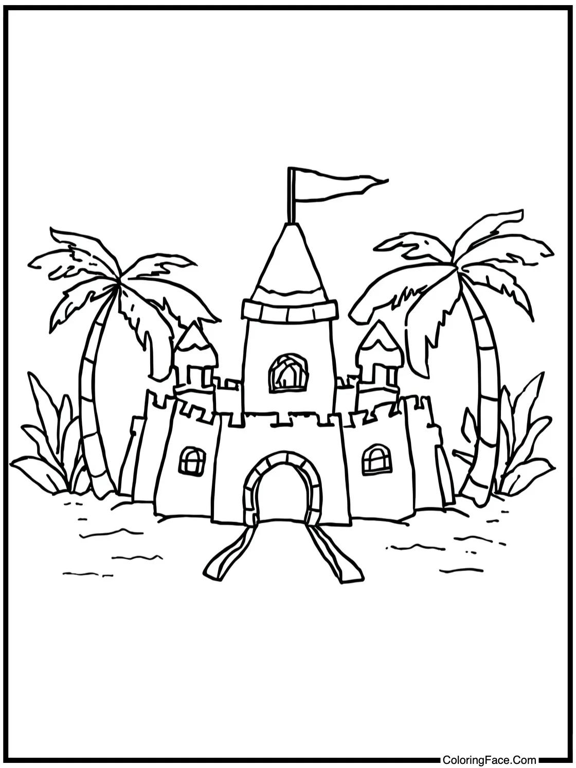 Children building sandcastles