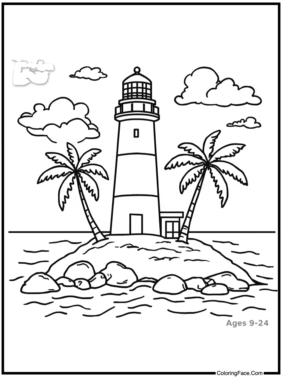 Lighthouse by shore